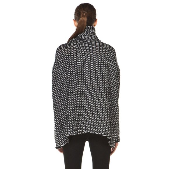 Diane von Furstenberg Ahiga Wool Tweed Turtleneck Sweater Size Small - Picture 5 of 14